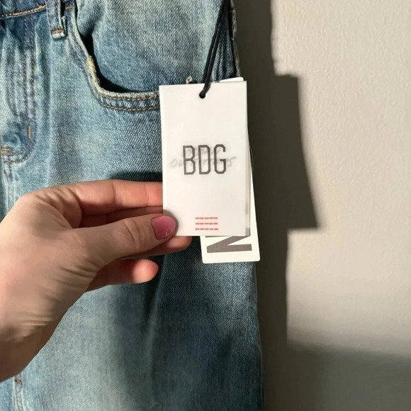 NWT  URBAN OUTFITTERS DENIM MAXI SKIRT with high slit S - Picture 4 of 7